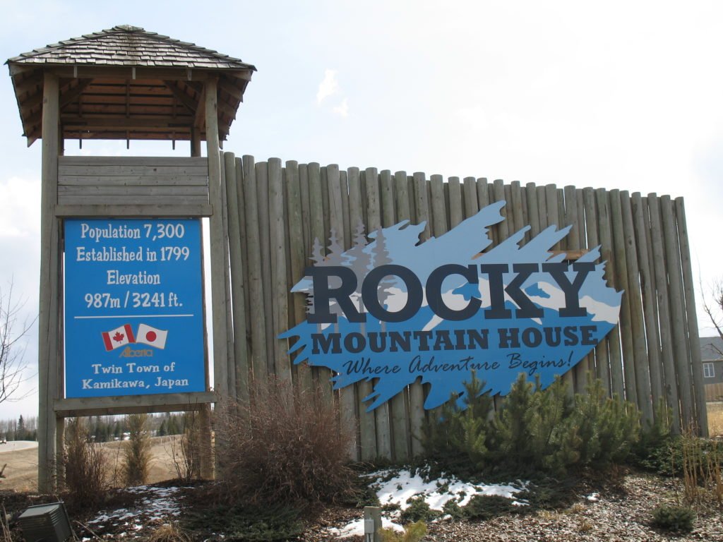 Rocky Mountain House town welcome